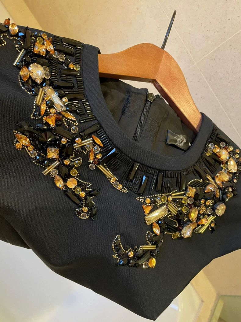 Versace Versace Black Embellished Cocktail Dress - dmc Size US 30 / EU 46 - 5 Thumbnail