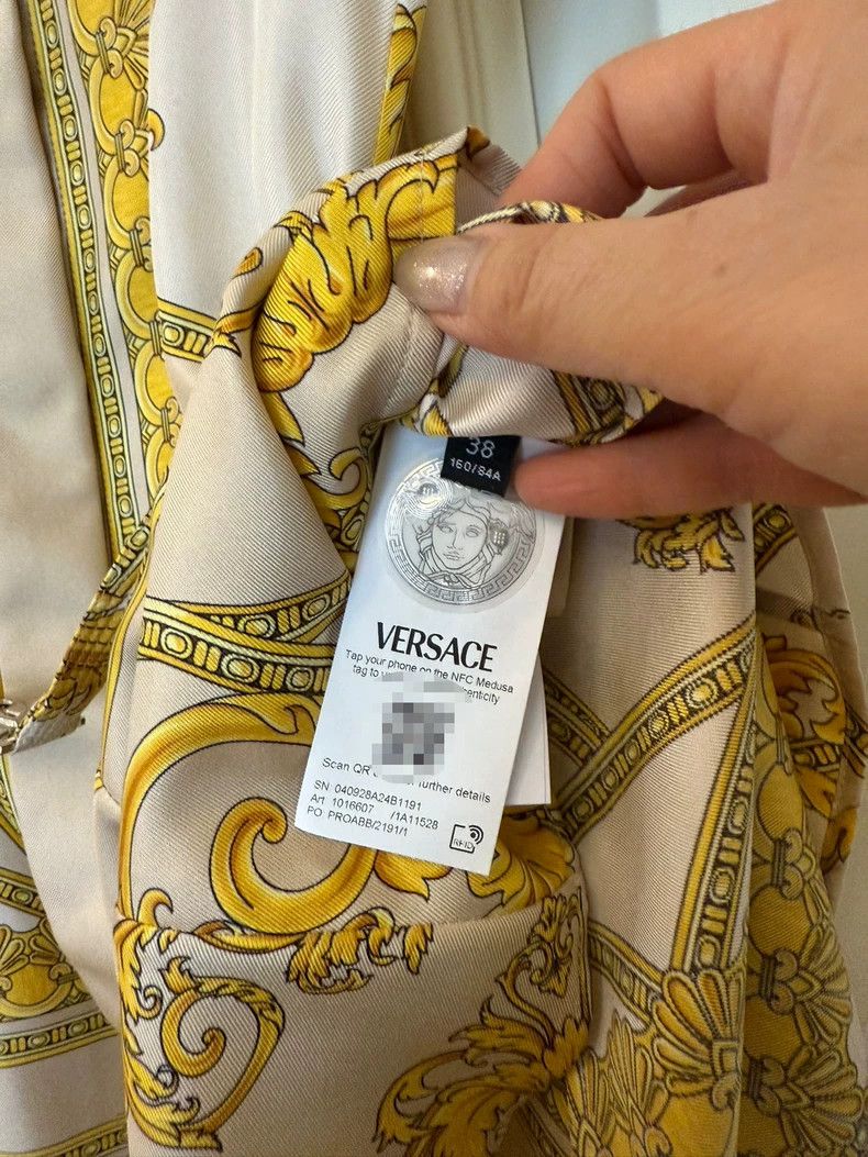 Versace Versace Silk Baroque Print Dress - dmc Size US 30 / EU 46 - 3 Thumbnail