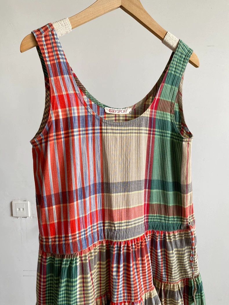 Issey Miyake Issey Miyake Sport Plaid Sleeveless Dress - dmc Size US M / EU 48-50 / 2 - 5 Thumbnail