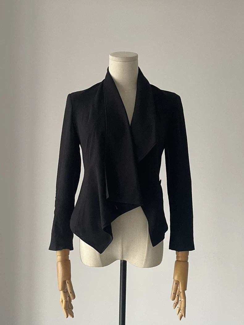 Helmut Lang Helmut Lang Asymmetric Collar Silk Blazer - dmc Size US M / EU 48-50 / 2 - 4 Thumbnail