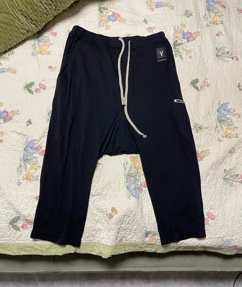 Rick Owens Drkshdw Rick Owens DRKSHDW Logo Drop-Crotch Pants - dmc Size US 32 / EU 48 - 2 Thumbnail