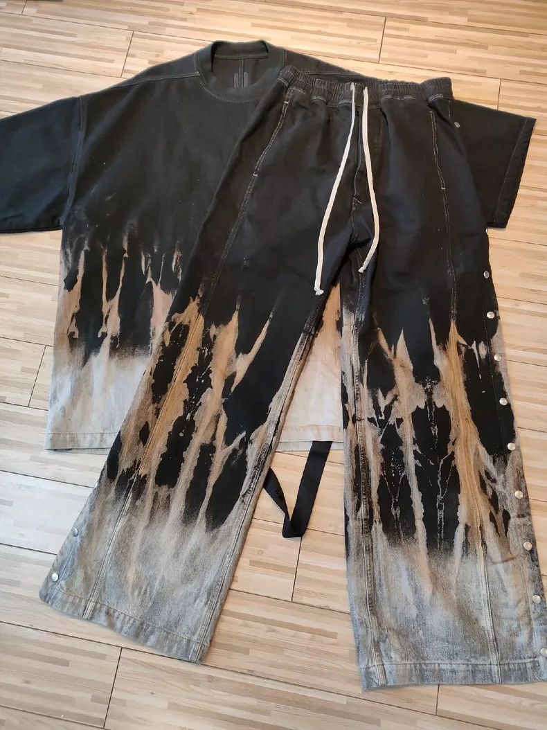 Rick Owens Drkshdw Rick Owens DRKSHDW Flame Button Pants - dmc Size US 32 / EU 48 - 3 Thumbnail