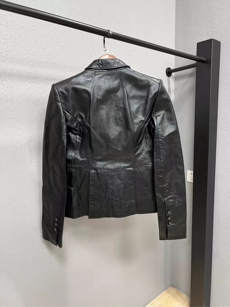 Rick Owens Rick Owens Leather Blazer with Square Shoulders - dmc Size US M / EU 48-50 / 2 - 2 Thumbnail