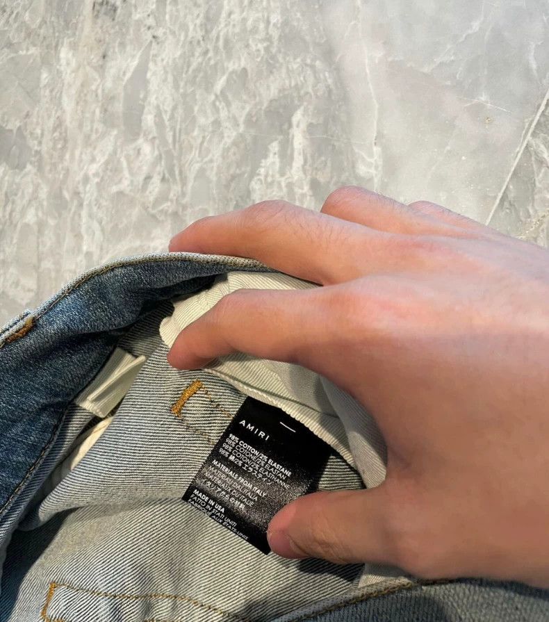 Amiri AMIRI Distressed Blue Denim Jeans - dmc Size US 31 - 4 Thumbnail