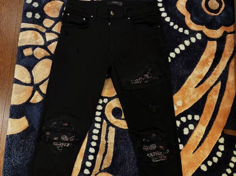 Amiri AMIRI Black Red Jeans - dmc Size US 31 - 3 Thumbnail