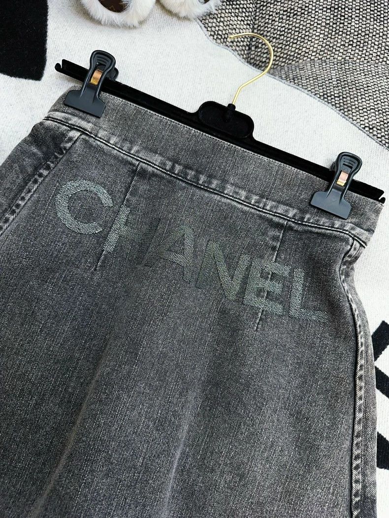 Chanel Chanel 23C Grey Denim Mini Skirt - dmc Size US 30 / EU 46 - 3 Thumbnail