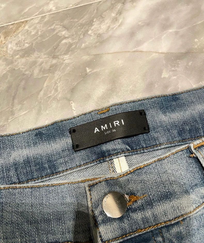 Amiri AMIRI Distressed Patchwork Blue Jeans - dmc Size US 36 / EU 52 - 2 Thumbnail