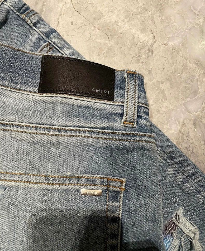 Amiri AMIRI Distressed Patchwork Blue Jeans - dmc Size US 36 / EU 52 - 3 Thumbnail
