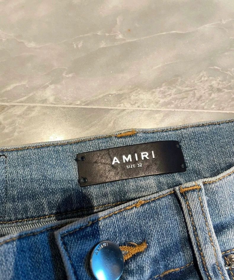 Amiri AMIRI Distressed Art Patchwork Jeans - dmc Size US 36 / EU 52 - 2 Thumbnail