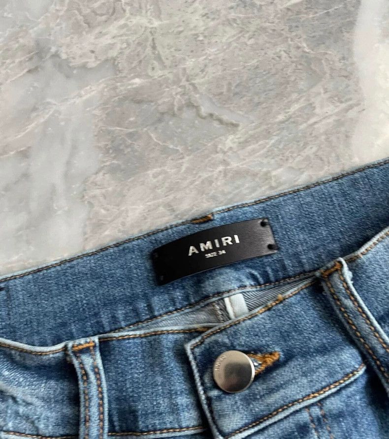 Amiri AMIRI Floral Patch Distressed Blue Jeans - dmc Size US 30 / EU 46 - 2 Thumbnail
