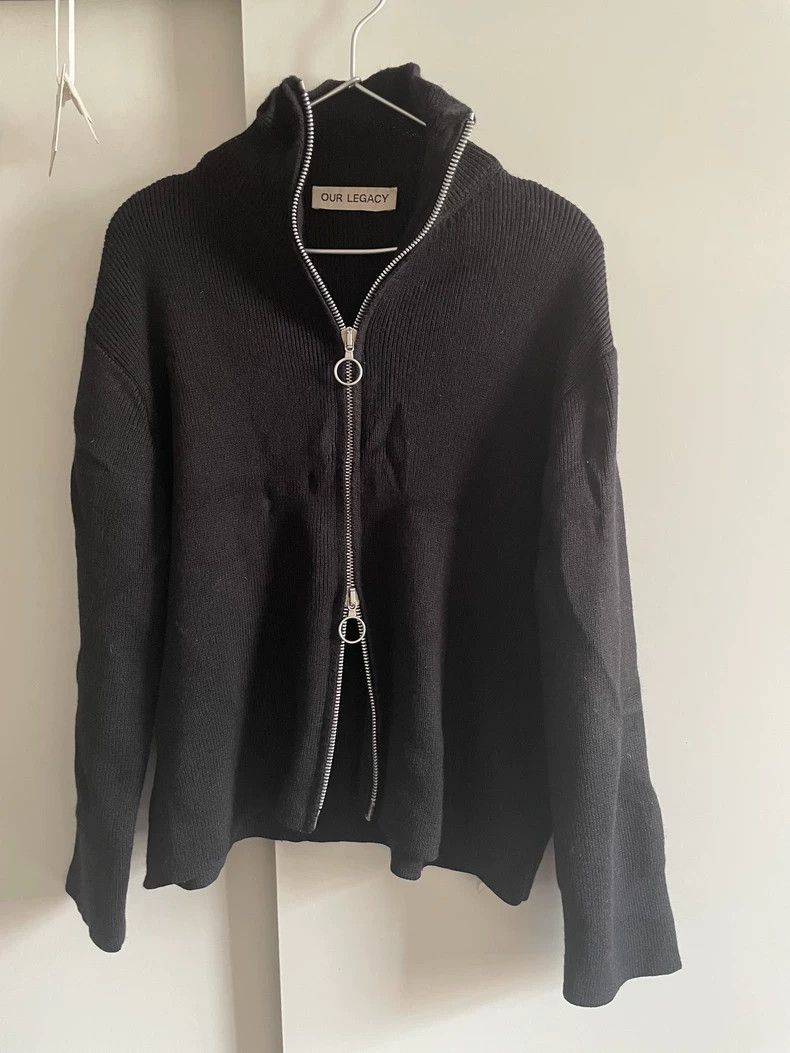 Our Legacy Our Legacy Black Wool Zip Cardigan - dmc Size US M / EU 48-50 / 2 - 3 Thumbnail