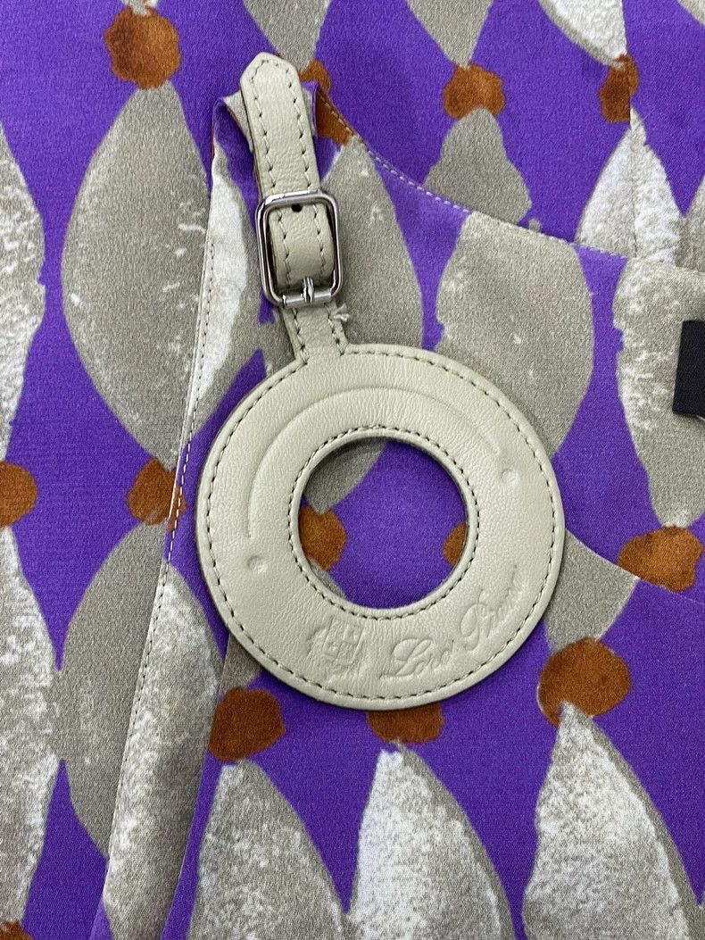 Loro Piana Loro Piana Purple Silver Silk Dress - dmc Size US 30 / EU 46 - 2 Thumbnail