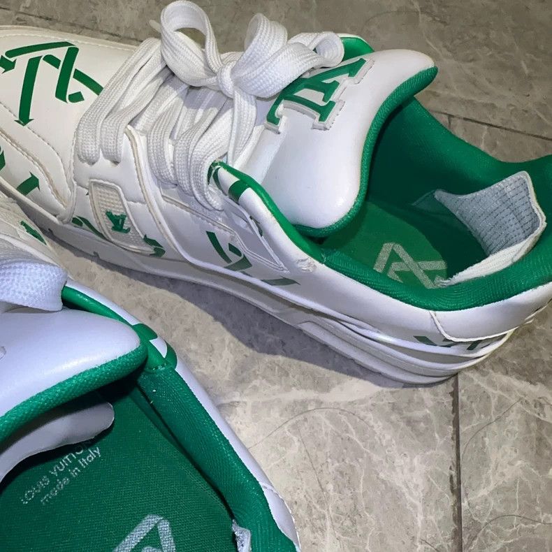 Louis Vuitton Louis Vuitton Trainer White Green Sneakers - dmc Size US 10 / EU 43 - 5 Thumbnail