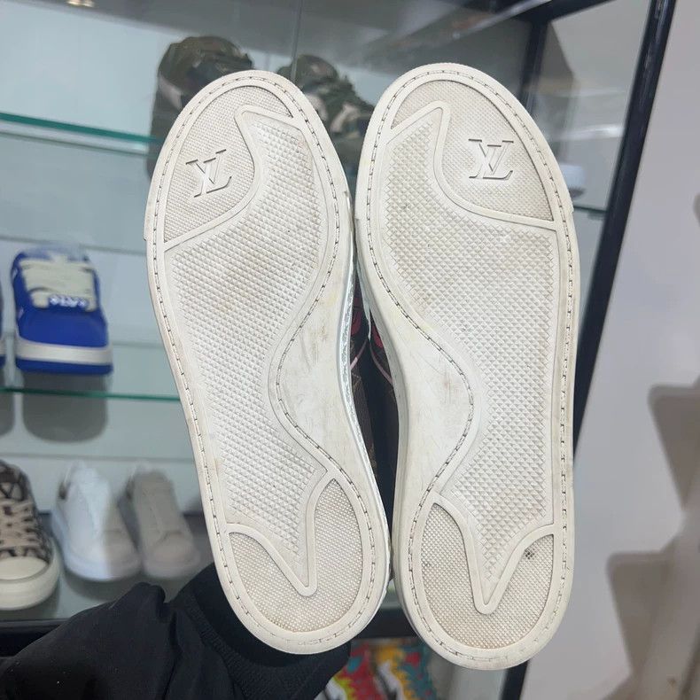Louis Vuitton LV Monogram Chain Logo Slip-On Sneakers - dmc Size US 5 / EU 37 - 4 Thumbnail