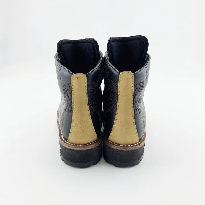 Louis Vuitton Louis Vuitton Black Checkerboard Logo Martin Boots - dmc Size US 8 / EU 41 - 4 Thumbnail