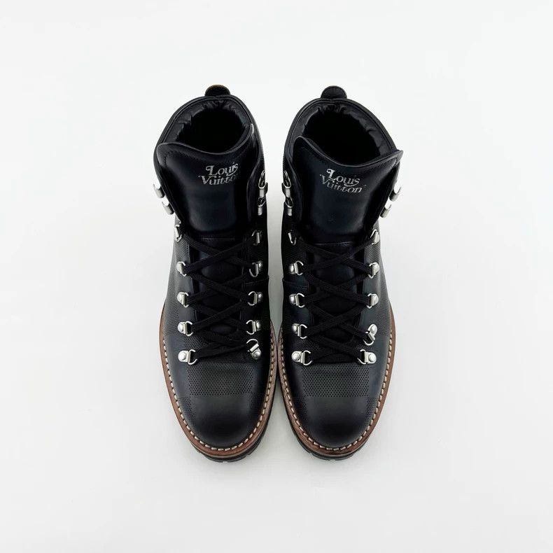 Louis Vuitton Louis Vuitton Black Checkerboard Logo Martin Boots - dmc Size US 8 / EU 41 - 2 Thumbnail