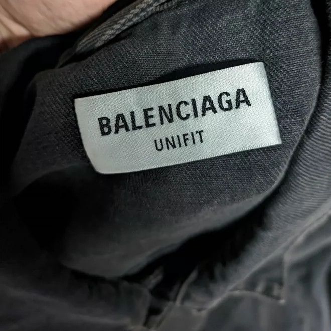 Balenciaga Balenciaga Black Denim Jacket with Graffiti - dmc Size US S / EU 44-46 / 1 - 5 Thumbnail