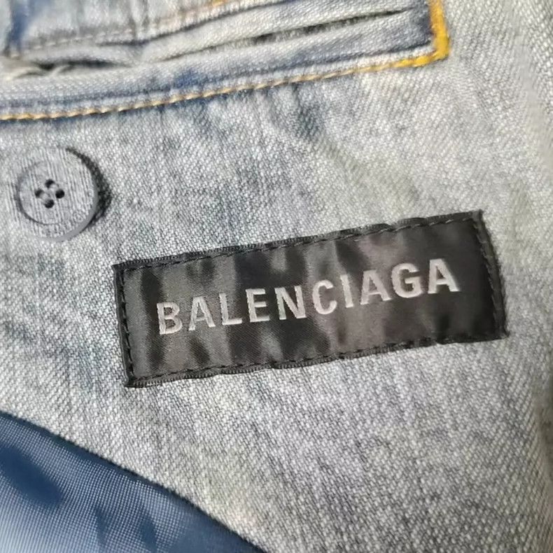 Balenciaga Balenciaga Distressed Denim Suit Jacket - dmc Size US S / EU 44-46 / 1 - 3 Thumbnail