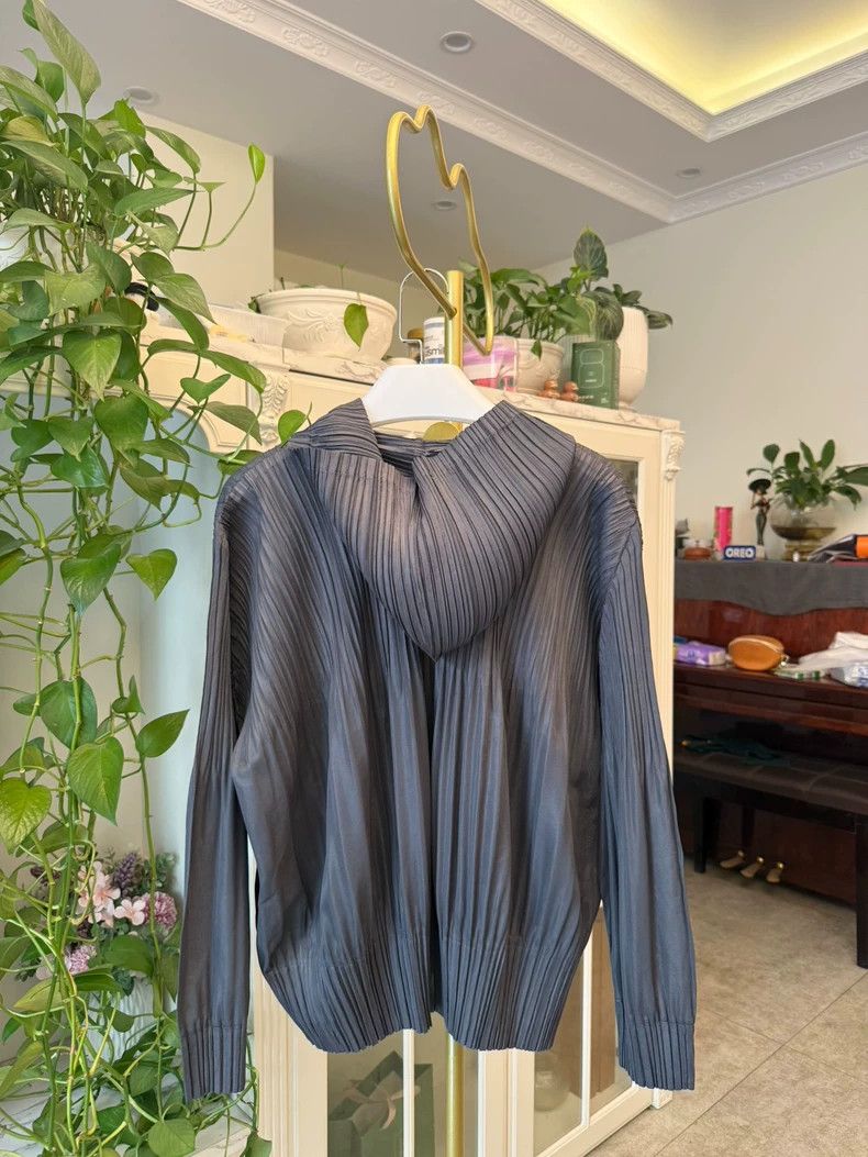Issey Miyake Issey Miyake PP Gray Pleated Cardigan - dmc Size US M / EU 48-50 / 2 - 6 Thumbnail