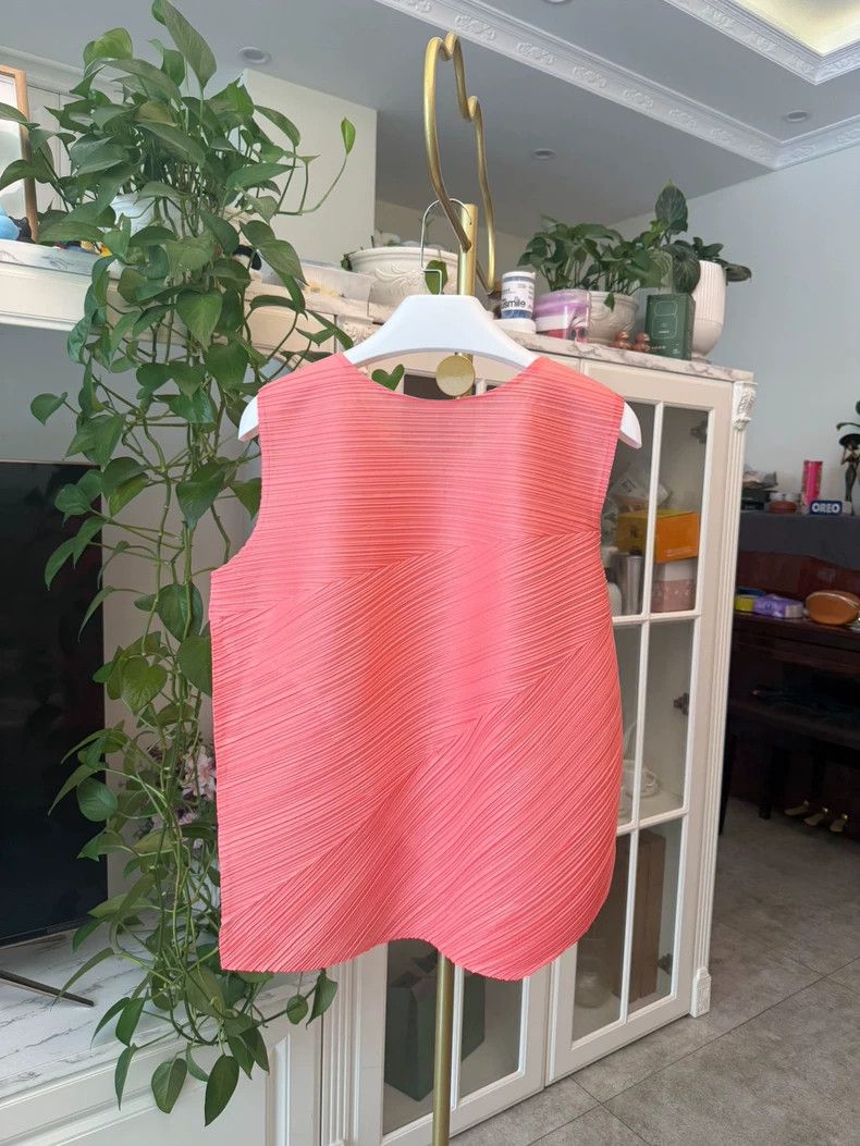 Issey Miyake Issey Miyake PP Salmon Pink Tank Top - dmc Size US M / EU 48-50 / 2 - 6 Thumbnail