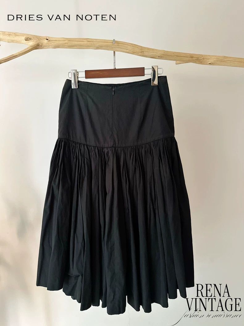 Dries Van Noten Dries Van Noten Black Pleated Skirt - dmc Size US 30 / EU 46 - 2 Thumbnail