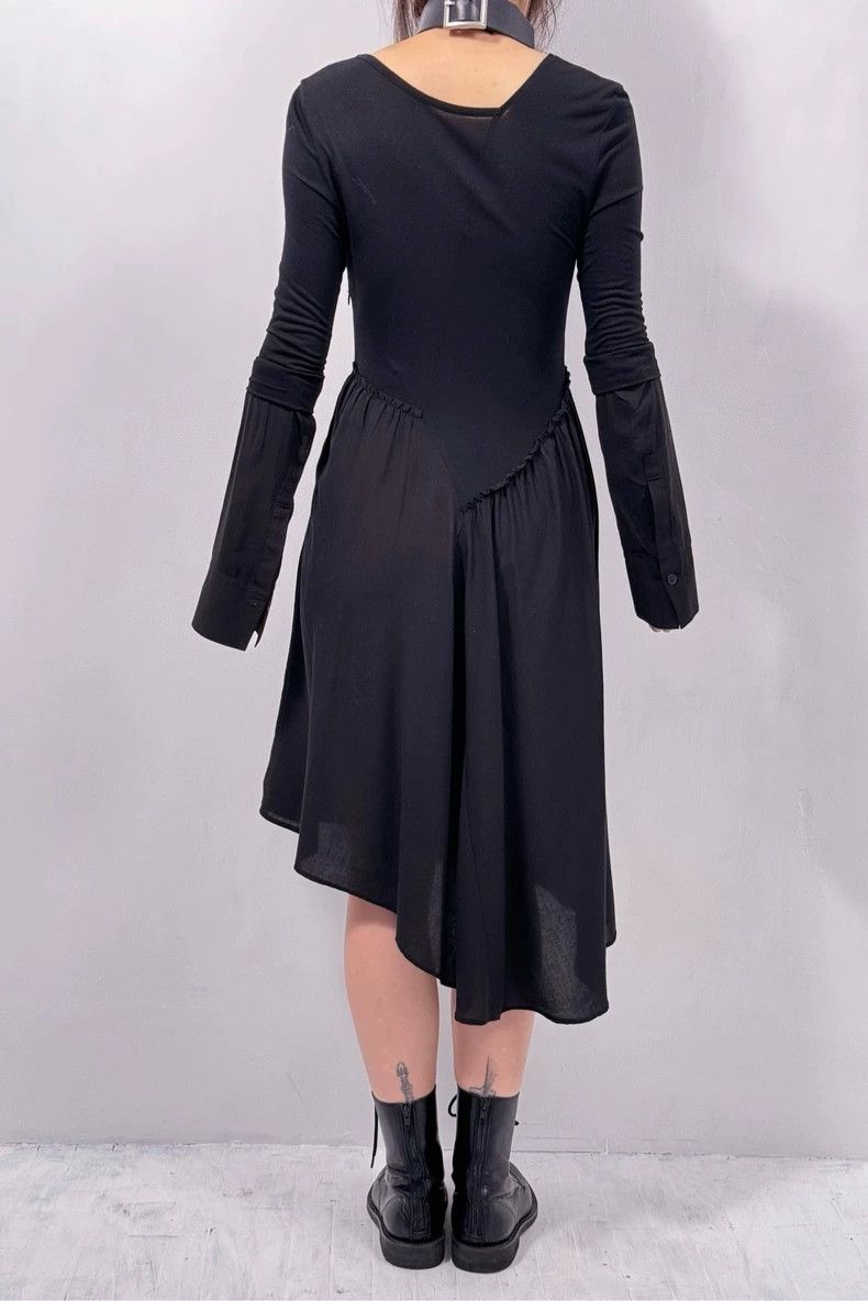 Yohji Yamamoto Yohji Yamamoto Asymmetrical Paneled Long Sleeve Dress - dmc Size US 30 / EU 46 - 5 Thumbnail