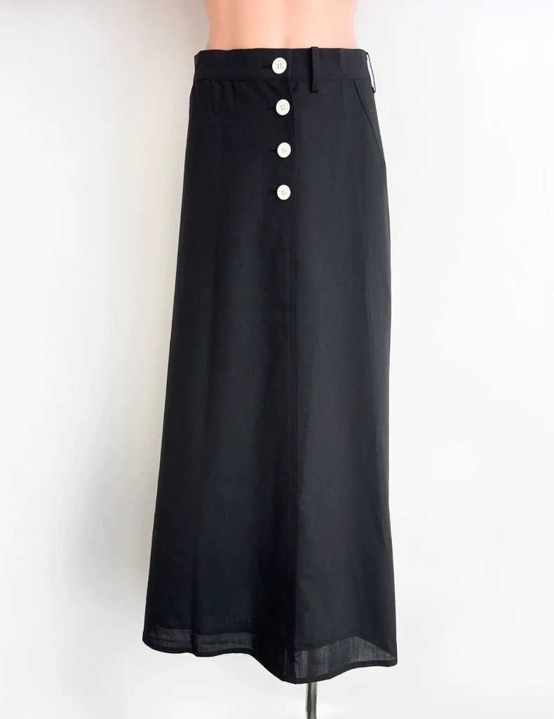 Yohji Yamamoto Yohji Yamamoto Y's Black Skirt with White Buttons - dmc Size US 30 / EU 46 - 2 Thumbnail