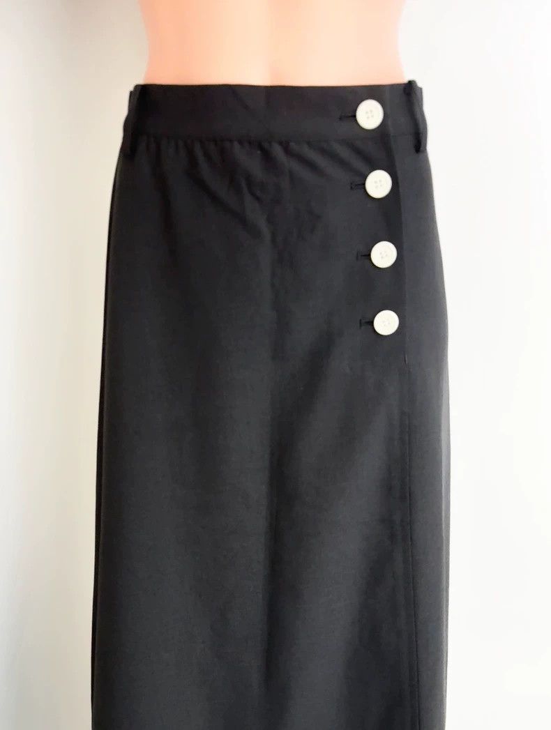 Yohji Yamamoto Yohji Yamamoto Y's Black Skirt with White Buttons - dmc Size US 30 / EU 46 - 3 Thumbnail