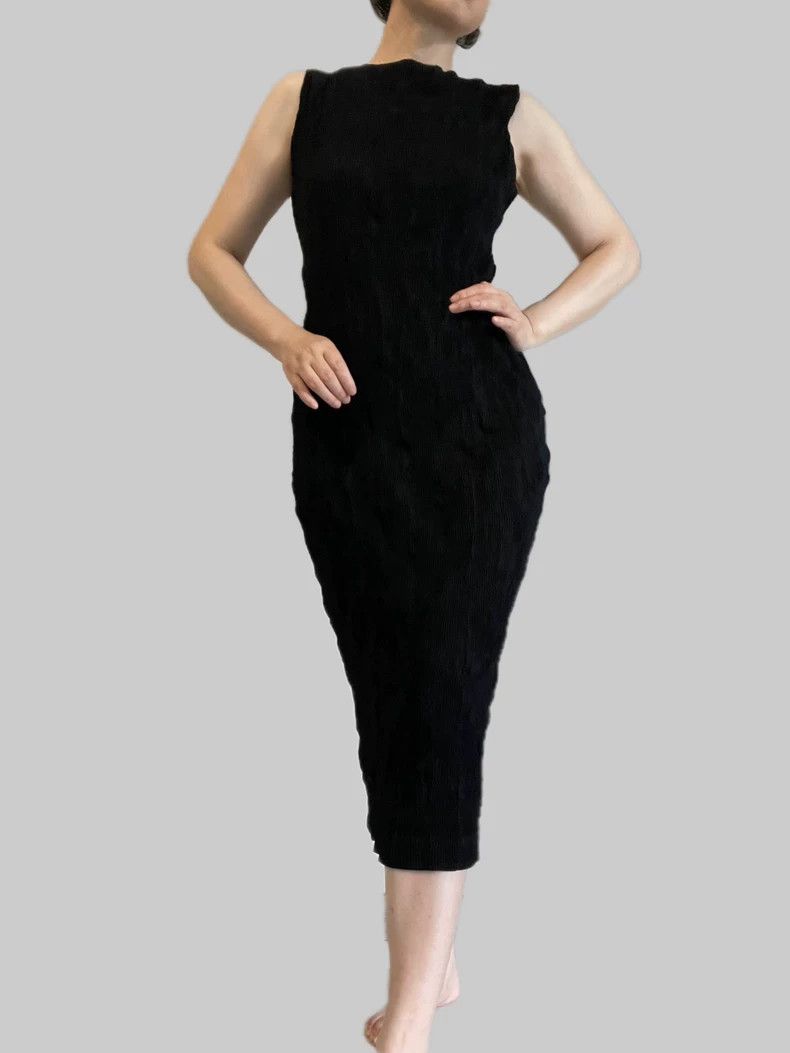 Issey Miyake Issey Miyake Pleated Sleeveless Dress - dmc Size US 30 / EU 46 - 3 Thumbnail