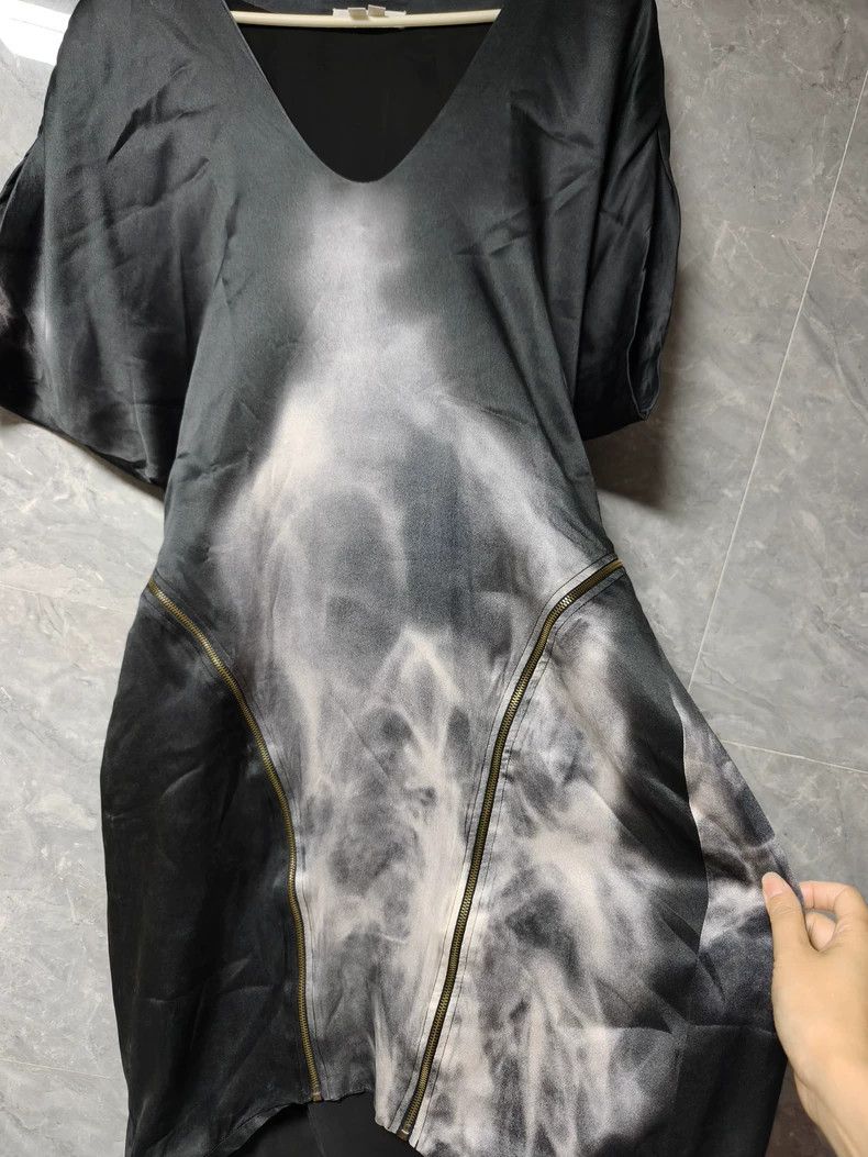 Helmut Lang Helmut Lang Silk Smoke Print Dress - dmc Size US 30 / EU 46 - 2 Thumbnail