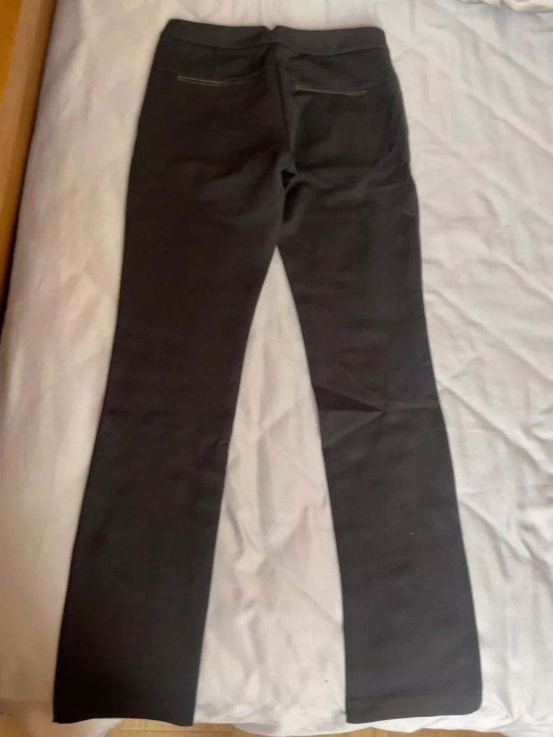 Helmut Lang Helmut Lang Leather Panel Slim Fit Trousers - dmc Size US 30 / EU 46 - 2 Thumbnail