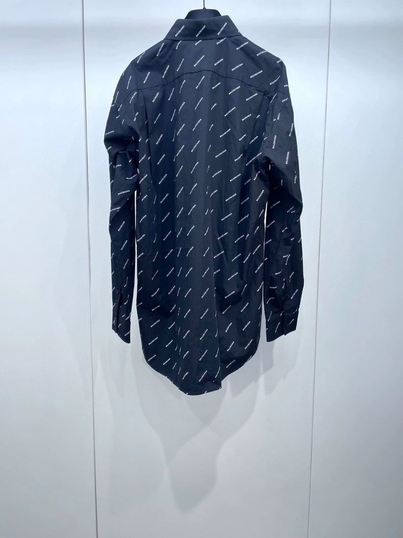 Balenciaga Balenciaga Black Logo Print Shirt - dmc Size US M / EU 48-50 / 2 - 2 Thumbnail