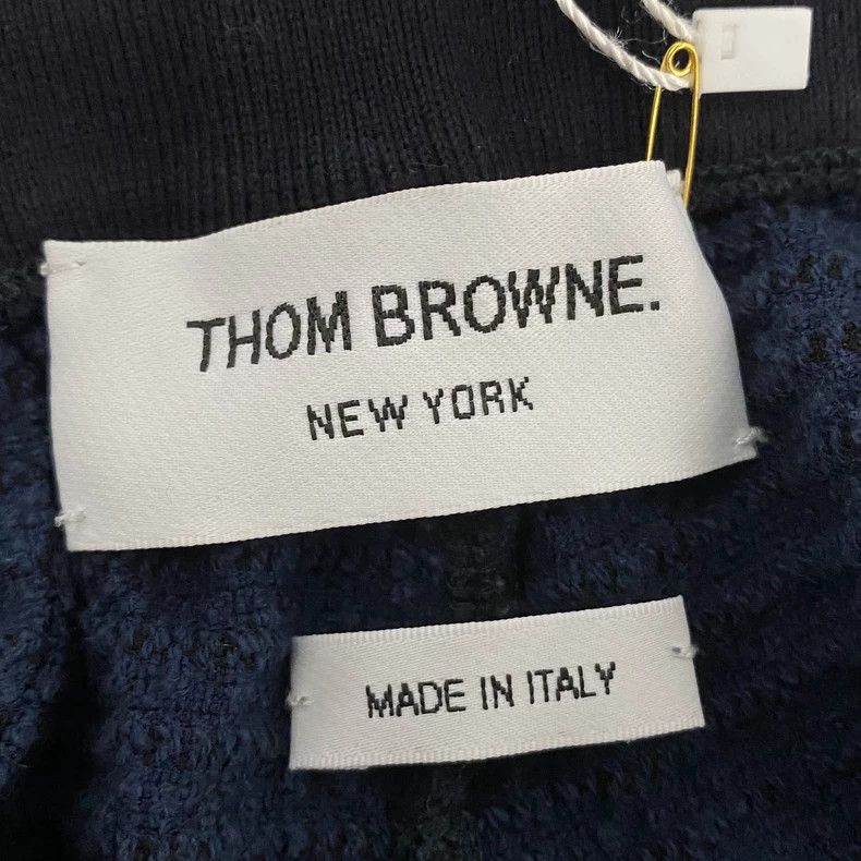 Thom Browne Thom Browne Navy Waffle Knit Shorts - dmc Size US 30 / EU 46 - 3 Thumbnail