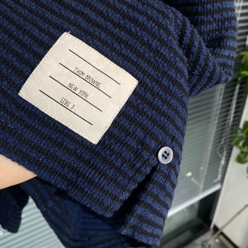 Thom Browne Thom Browne Navy Waffle Knit Shorts - dmc Size US 30 / EU 46 - 6 Thumbnail