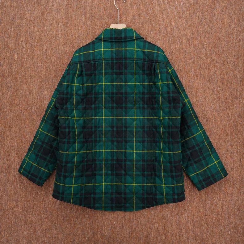 Balenciaga Balenciaga Green Plaid Cotton Coat - dmc Size US M / EU 48-50 / 2 - 8 Thumbnail