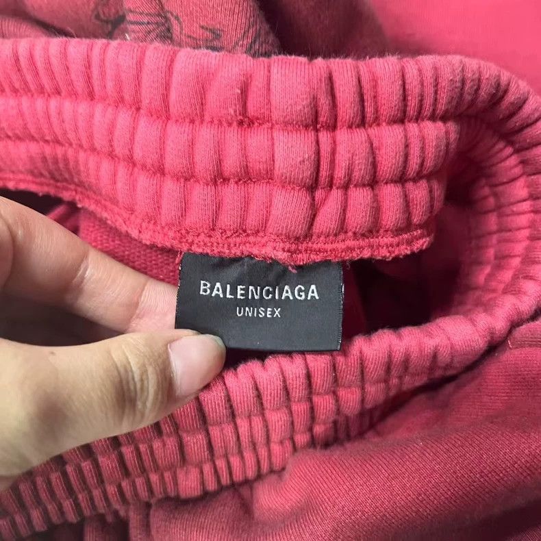Balenciaga Balenciaga Red Printed Knit Sweatpants - dmc Size US 30 / EU 46 - 3 Thumbnail