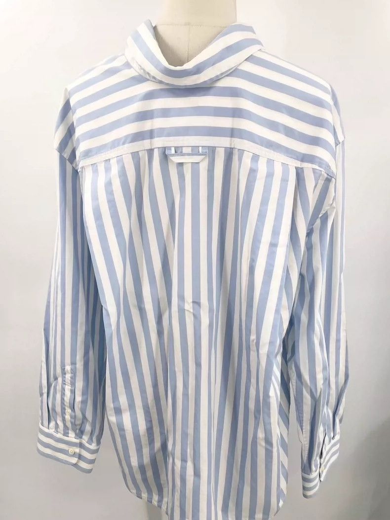 Balenciaga Balenciaga Blue White Stripe Oversize Shirt - dmc Size US M / EU 48-50 / 2 - 2 Thumbnail
