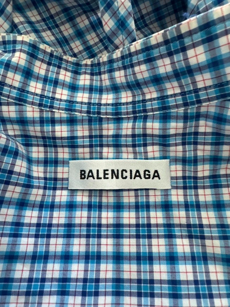 Balenciaga Balenciaga Back Logo Checkered Shirt - dmc Size US S / EU 44-46 / 1 - 7 Thumbnail