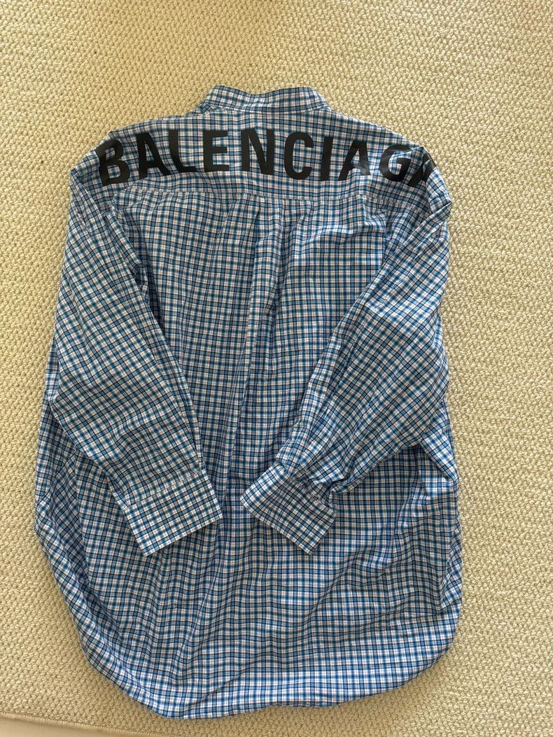 Balenciaga Balenciaga Back Logo Checkered Shirt - dmc Size US S / EU 44-46 / 1 - 3 Thumbnail