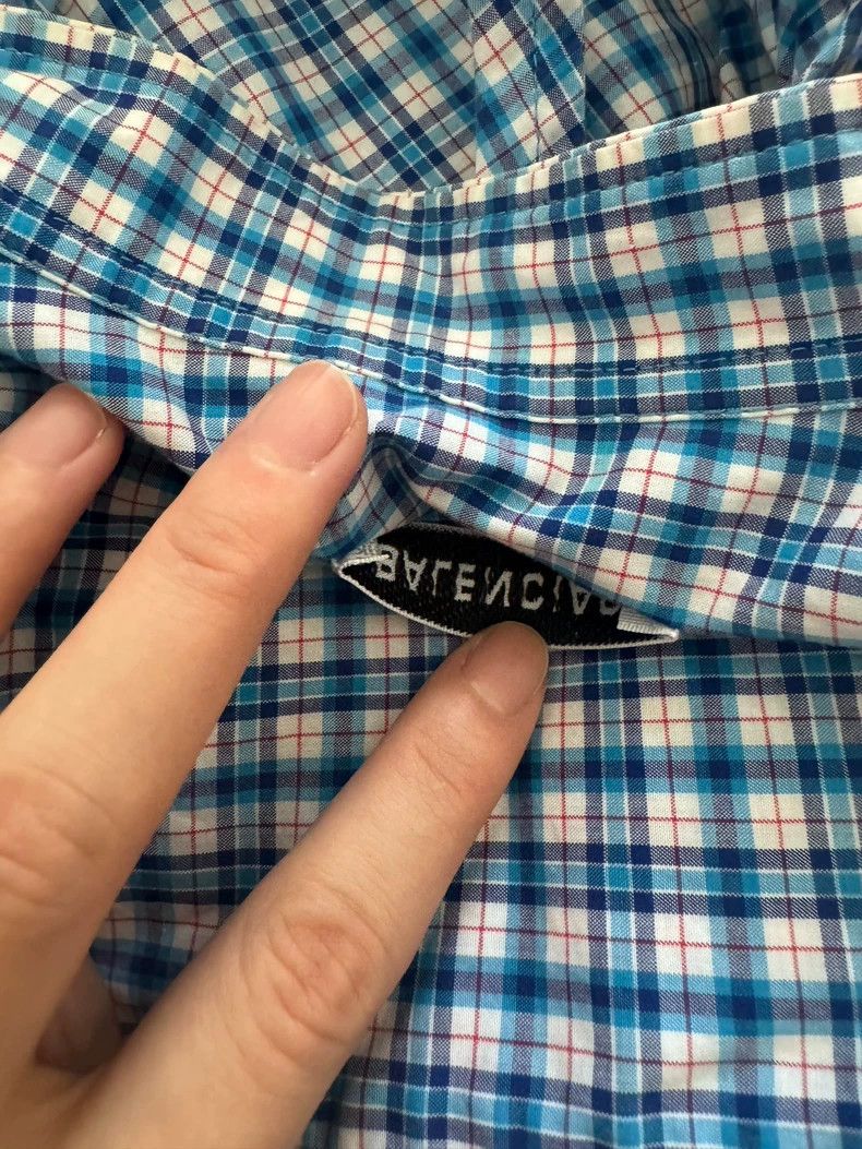 Balenciaga Balenciaga Back Logo Checkered Shirt - dmc Size US S / EU 44-46 / 1 - 8 Thumbnail