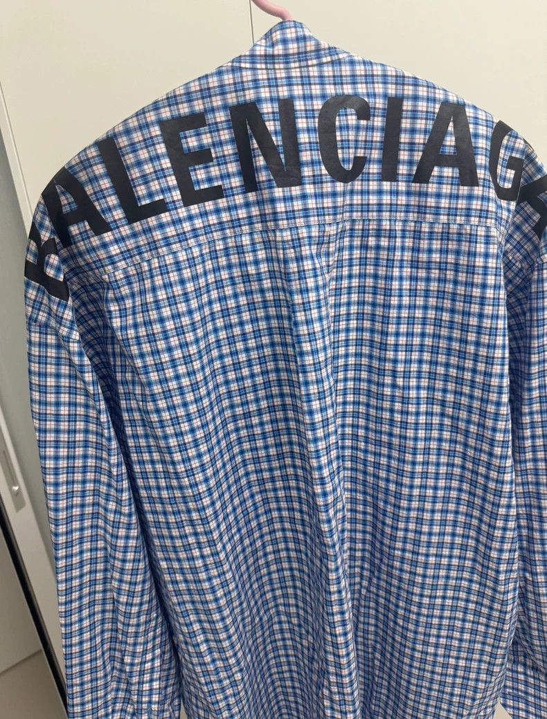 Balenciaga Balenciaga Back Logo Checkered Shirt - dmc Size US S / EU 44-46 / 1 - 9 Thumbnail