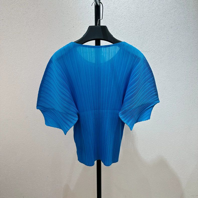Issey Miyake Issey Miyake Pleated Blue Top - dmc Size US M / EU 48-50 / 2 - 2 Thumbnail