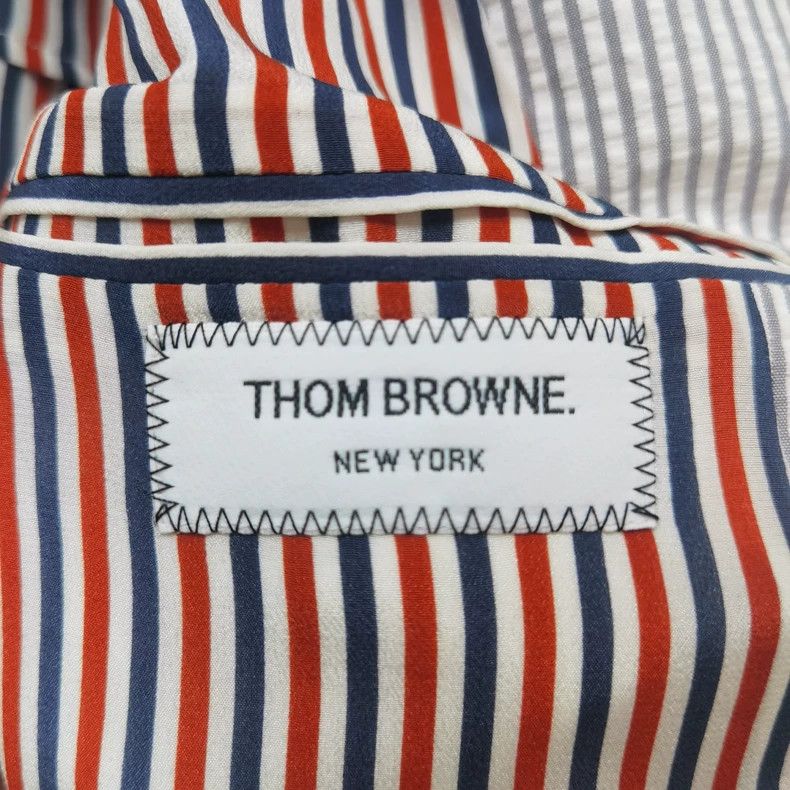Thom Browne Thom Browne TB Striped Double-Breasted Blazer - dmc Size US M / EU 48-50 / 2 - 4 Thumbnail