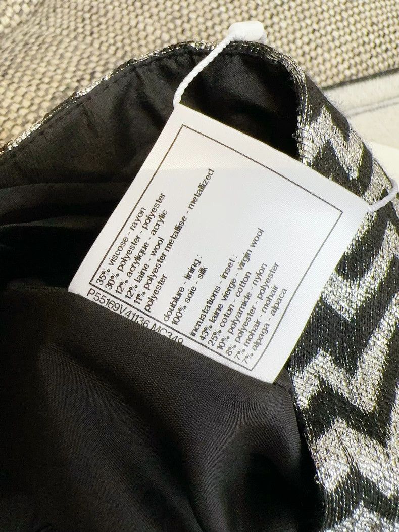 Chanel Chanel Silver Black Wave Pattern Skirt - dmc Size US 30 / EU 46 - 8 Thumbnail