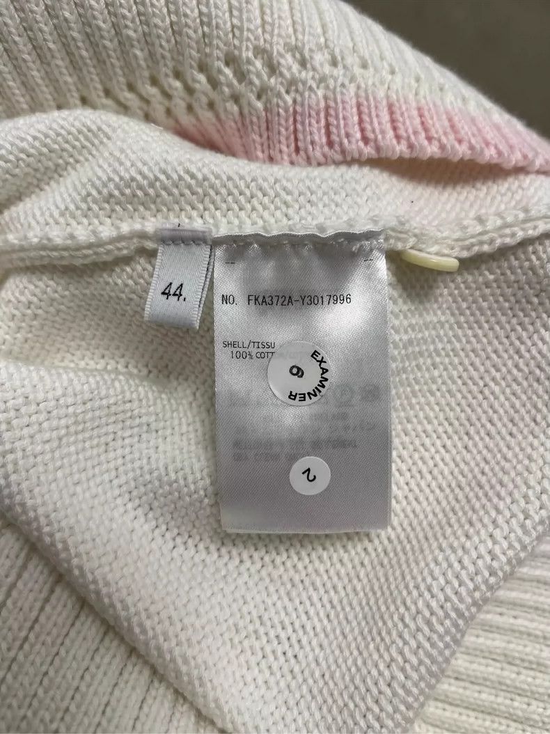 Thom Browne Thom Browne White Pink Stripe Knit Tee- dmc Size US M / EU 48-50 / 2 - 7 Thumbnail