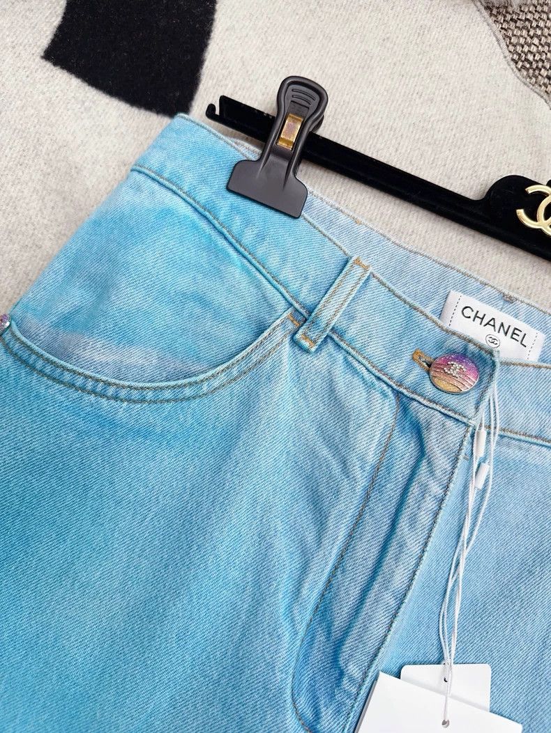 Chanel Chanel 24C Blue Gradient Wide-Leg Jeans- dmc Size US 32 / EU 48 - 4 Thumbnail