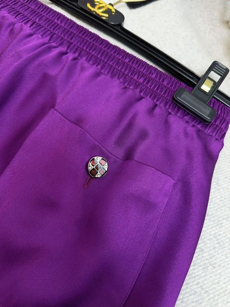 Chanel Chanel 22A Purple Silk Satin Dress- dmc Size US 30 / EU 46 - 3 Thumbnail