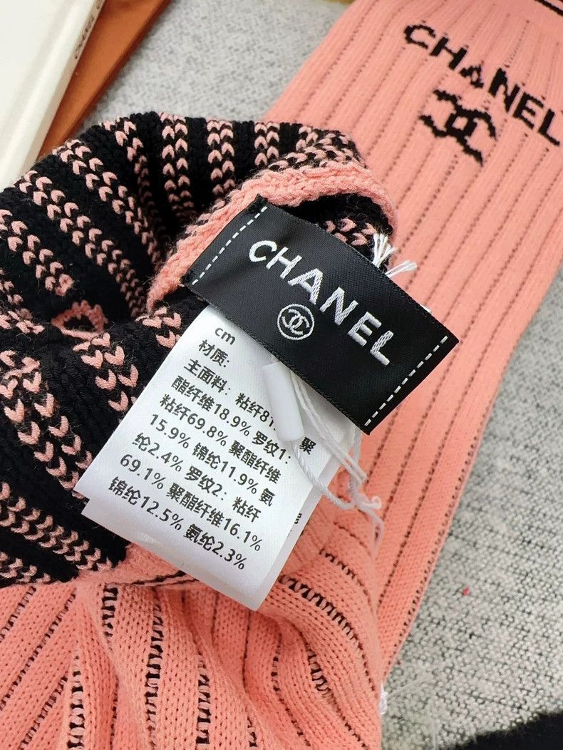 Chanel Chanel 24C Pink Striped Leg Warmers- dmc Size ONE SIZE - 6 Thumbnail