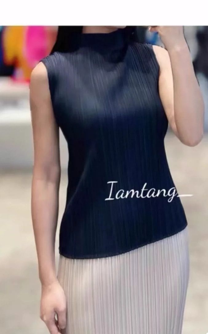 Issey Miyake Issey Miyake Pleated High Neck Sleeveless Top- dmc Size US M / EU 48-50 / 2 - 3 Thumbnail