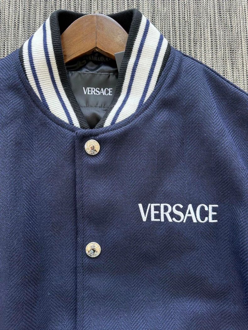 Versace VERSACE Men's Wool Leather Padded Jacket- dmc Size US M / EU 48-50 / 2 - 2 Thumbnail